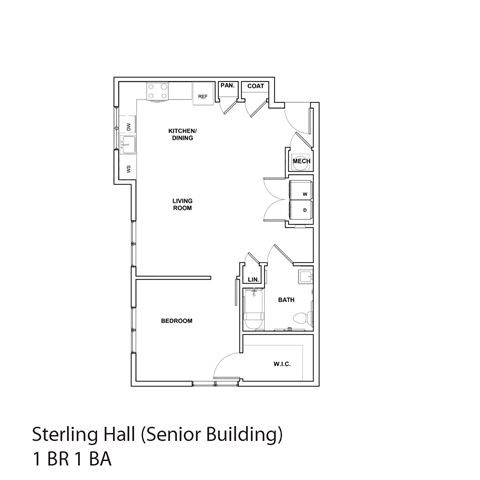 Sterling hall 1 br 1 ba unit j